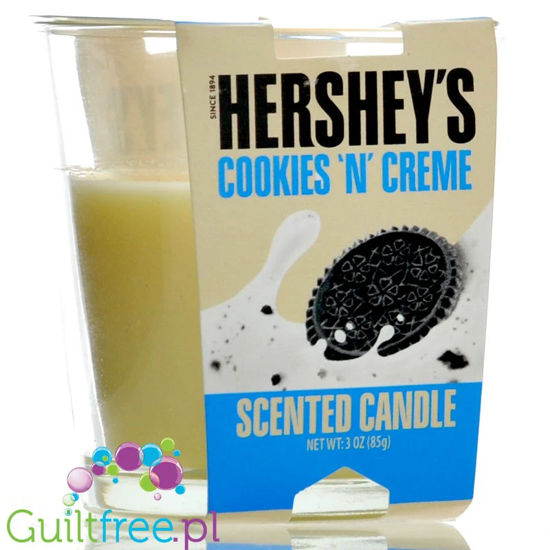 Hershey's Scented Candle Cookies 'n' Creme - świeczka zapachowa (Biała Czekolada & Ciasteczka z Kremem)