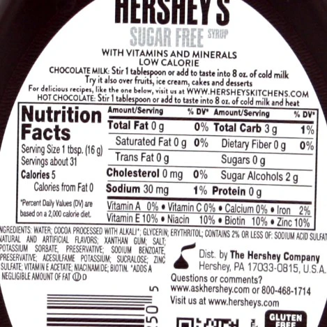 Hershey's syrop czekoladowy bez dodatku cukru (duża butelka) - Image 4