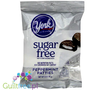 Hershey's York Peppermint Patties - Czekoladki z Nadzieniem Miętowym Bez Cukru