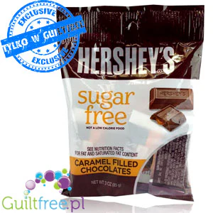 Hersheys Sugar Free Caramel Filled Chocolate - czekoladki bez cukru z nadzieniem karmelowym - Image 3