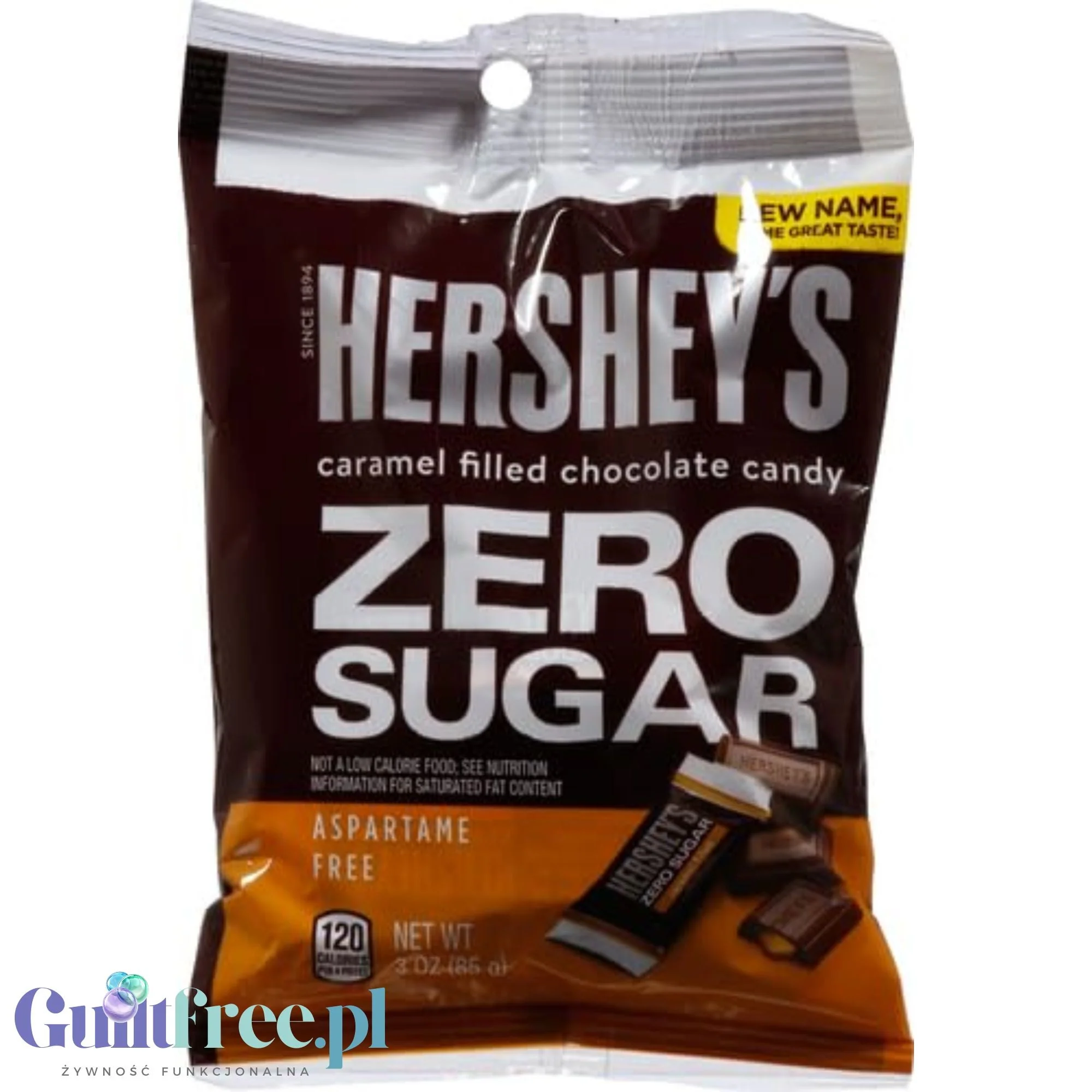 Hersheys Sugar Free Caramel Filled Chocolate - czekoladki bez cukru z nadzieniem karmelowym - Image 4