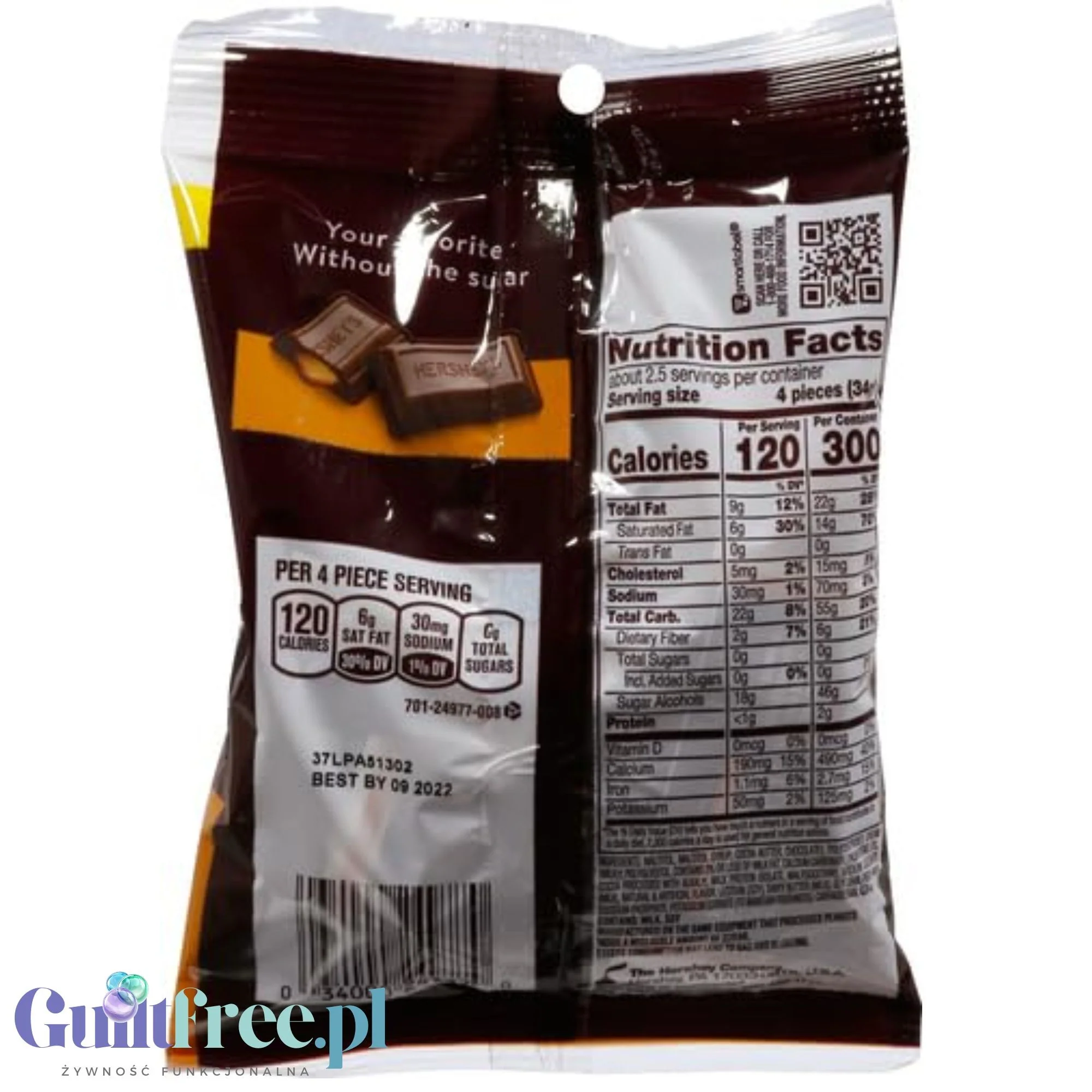 Hersheys Sugar Free Caramel Filled Chocolate - czekoladki bez cukru z nadzieniem karmelowym - Image 5