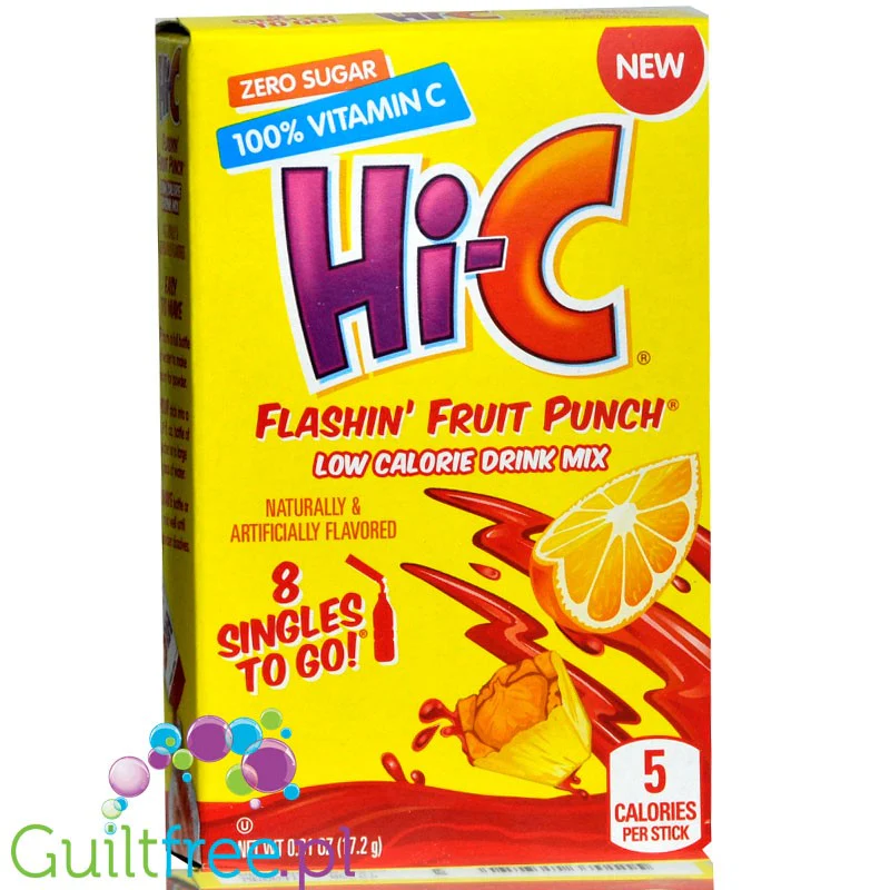 Hi-C Fruit Punch Singles - saszetka na 0.6L napoju zero cukru - Image 5