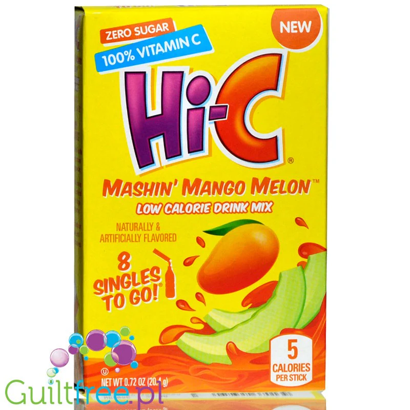 Hi-C Mashin’ Mango Melon Singles To Go - saszetki bez cukru, napój instant