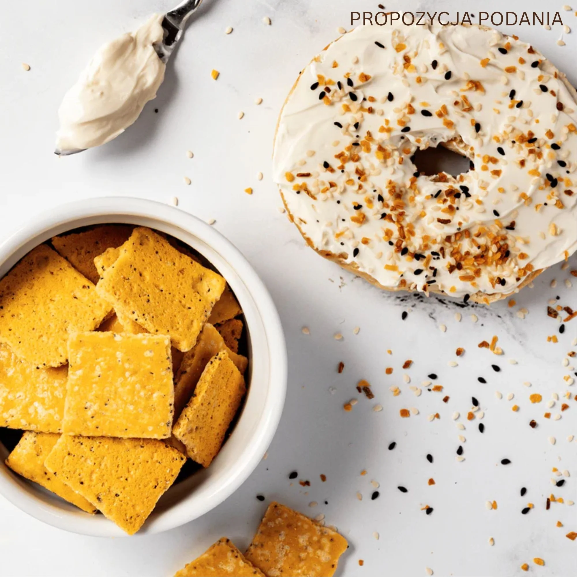 HighKey Snacks Almond Crackers Everything Spice - keto krakersy migdałowe bez glutenu 14g białka & 4g węgli - Image 4