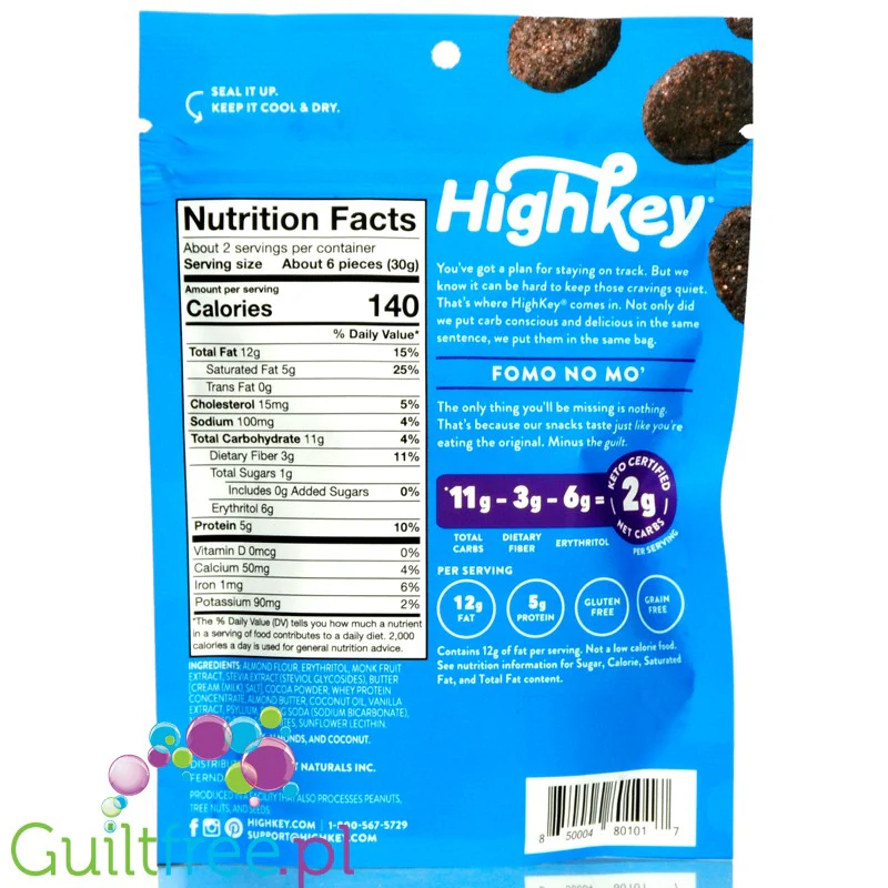 HighKey Snacks Keto Double Chocolate Brownie - kakaowe keto ciasteczka - Image 4