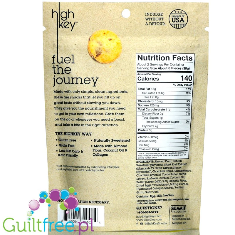 HighKey Snacks Keto Chocolate Chip Cookies - keto ciasteczka z czekoladą - Image 2
