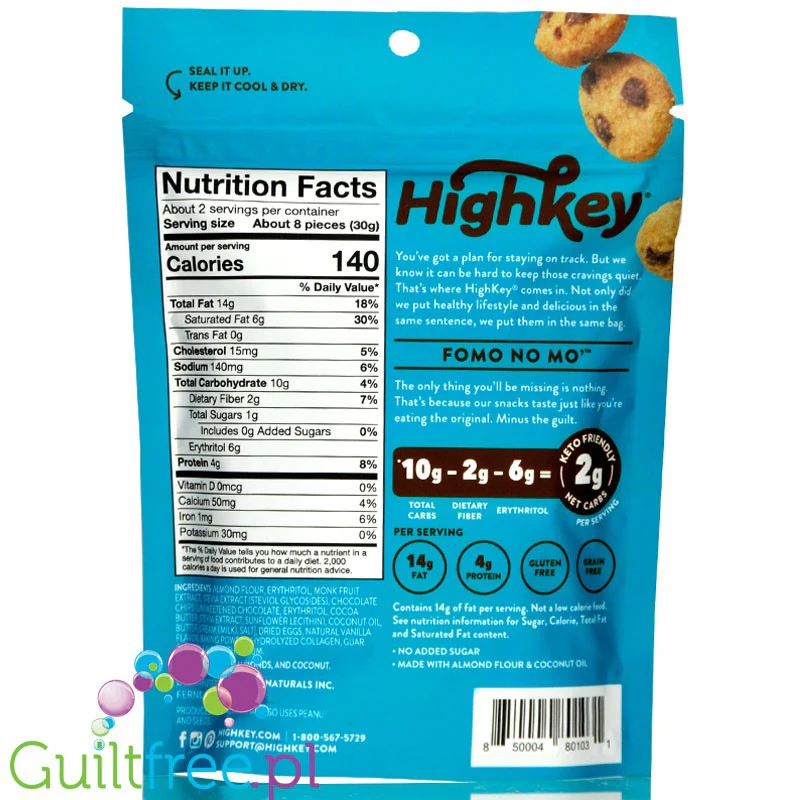HighKey Snacks Keto Chocolate Chip Cookies - keto ciasteczka z czekoladą - Image 4