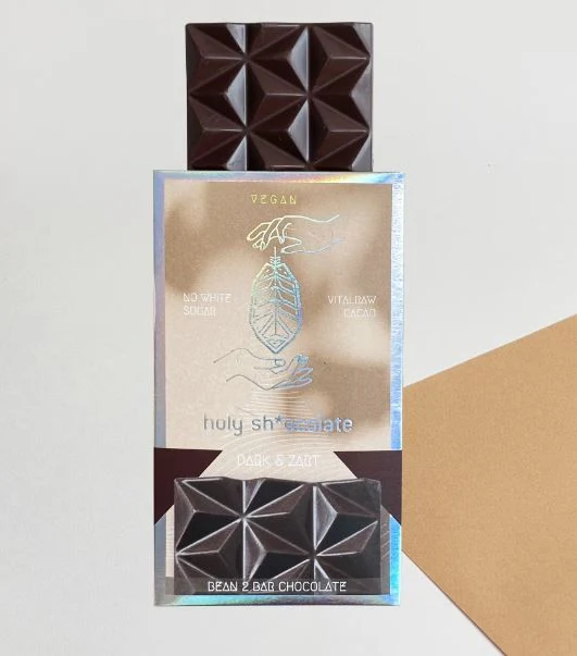 Holy Sh*ocolate Dark & Delicate - wegańska organiczna kraftowa czekolada bez białego cukru - Image 6