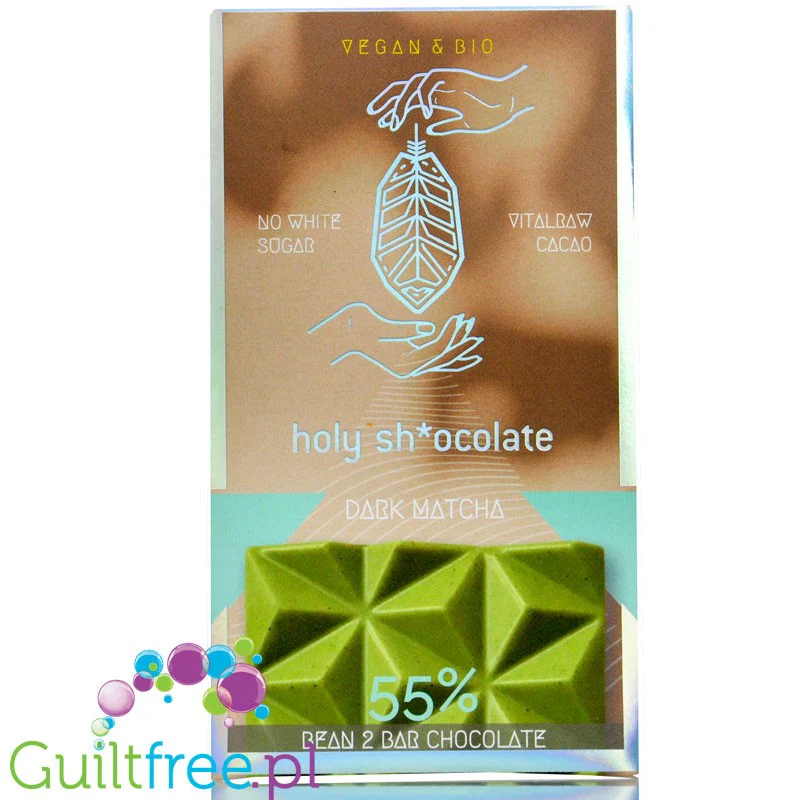 Holy Sh*ocolate Dark Matcha - wegańska organiczna kraftowa czekolada bez białego cukru