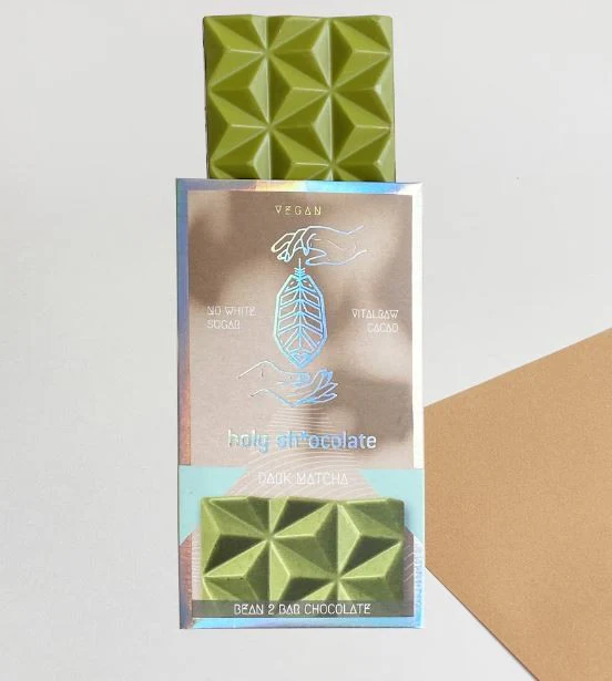 Holy Sh*ocolate Dark Matcha - wegańska organiczna kraftowa czekolada bez białego cukru - Image 6