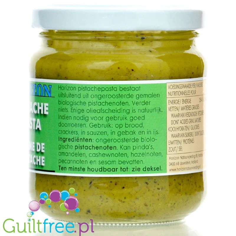 Horizon Crème de Pistache - krem pistacjowy 100% surowych nieprażonych pistacji bez soli i cukru - Image 2