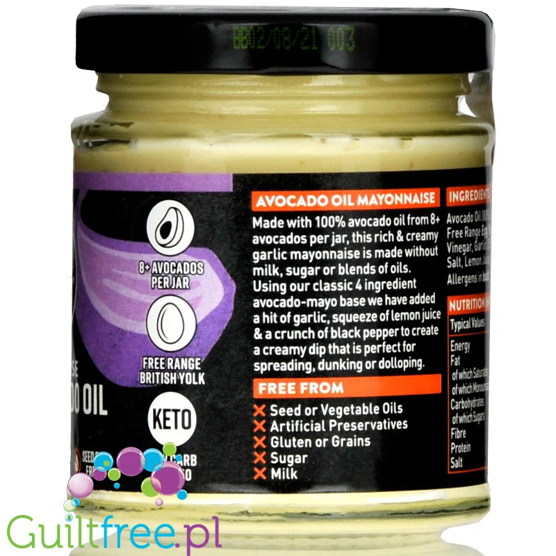 Hunter & Gather Garlic Avocado Mayo - czosnkowy keto majonez z awokado, 4 składnikowy - Image 4
