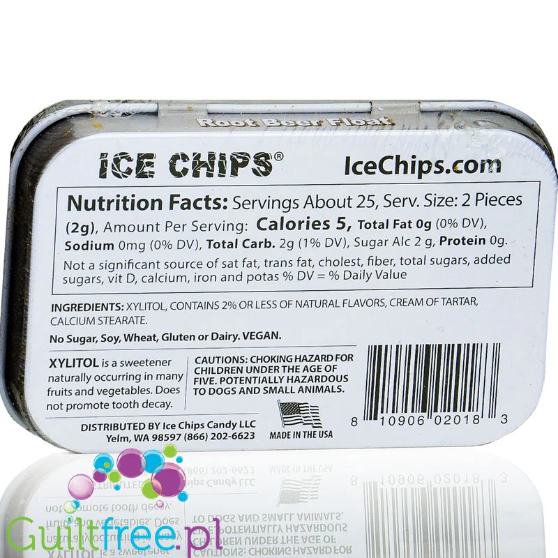 Ice Chips Xylitol Root Beer Float , cukierki z ksylitolem, bez cukru - Image 2