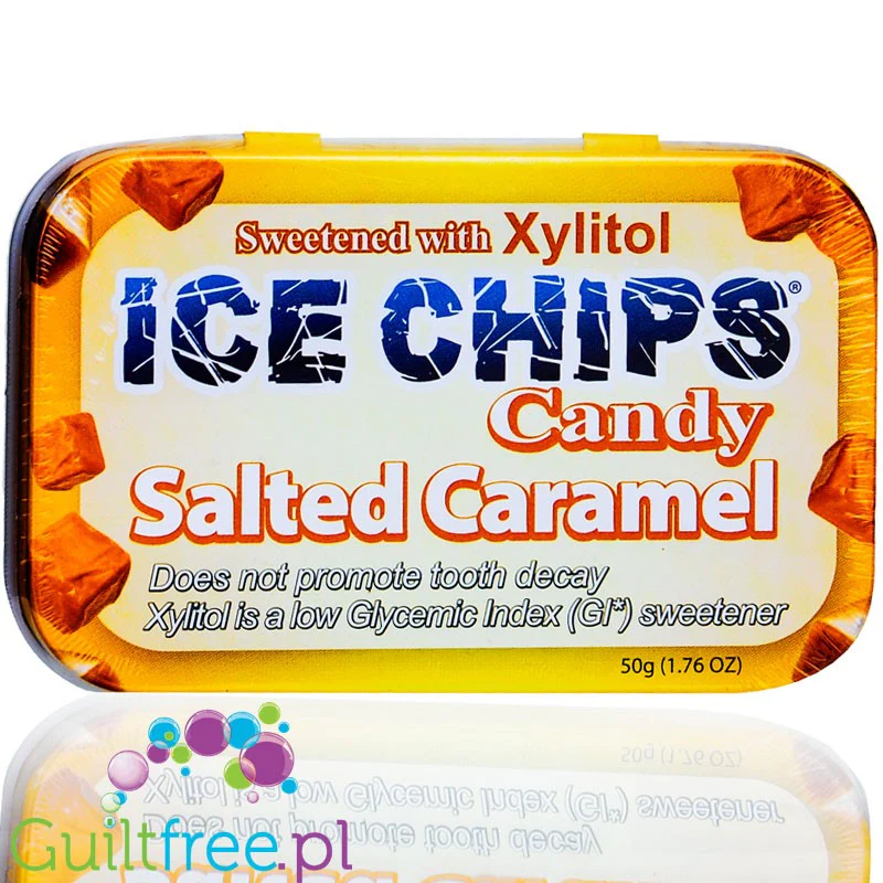 Ice Chips Xylitol Salted Caramel - pudrowe cukierki z ksylitolem, bez cukru