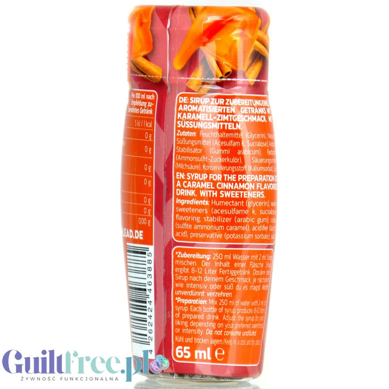 Inlead Barista Syrup Caramel Cinnamon - skoncentrowane kropelki do kawy bez cukru i kalorii na 8L - Image 3
