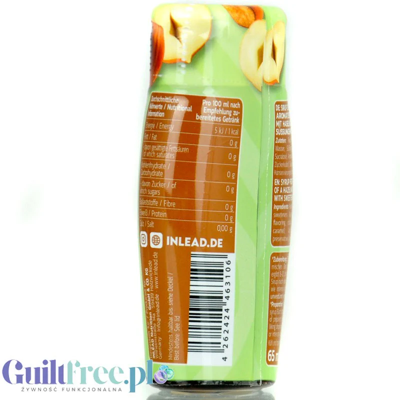 Inlead Barista Syrup Hazelnut - skoncentrowane kropelki do kawy bez cukru i kalorii na 8L - Image 3