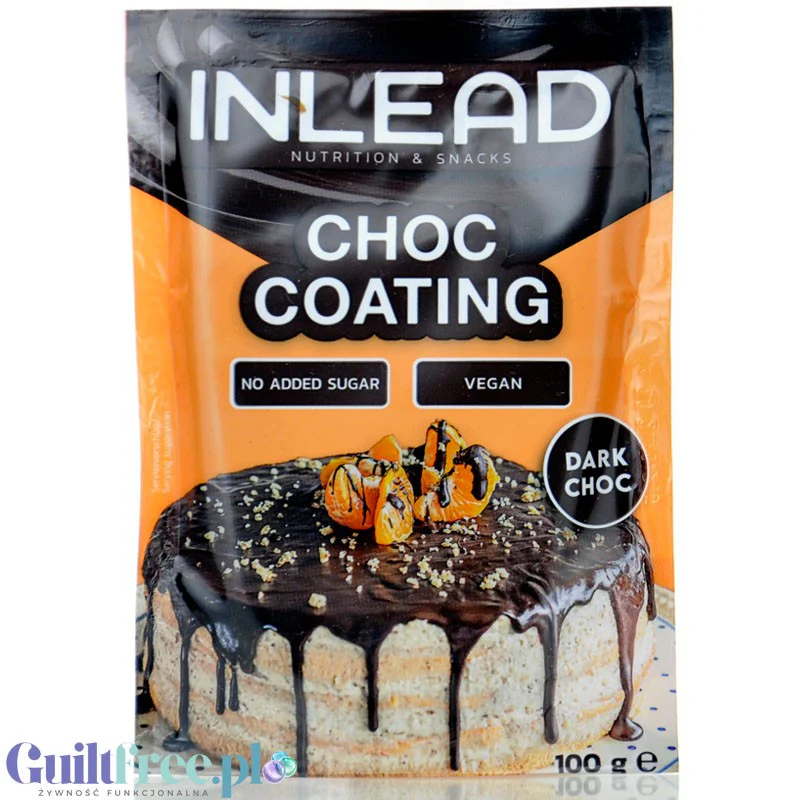 Inlead Choc Coating Dark Choc - gotowa polewa bez cukru do ciast i deserów, wegańska