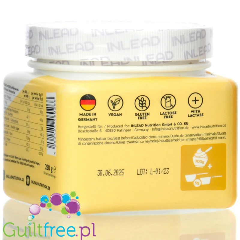 Inlead Flavor Powder Butter Biscuit 250g - błonnikowy aromat słodzący w proszku bez cukru, Maślane Ciasteczka - Image 4