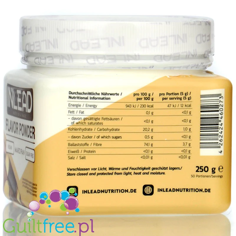 Inlead Flavor Powder Marzipan 250g - błonnikowy aromat słodzący w proszku bez cukru, Marcepan - Image 2