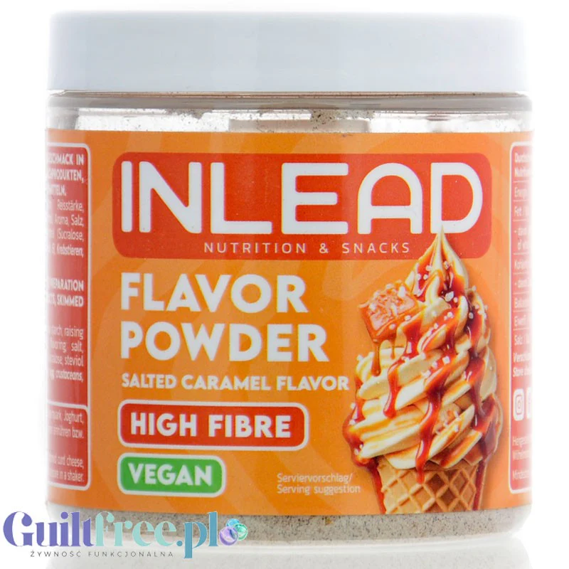 Inlead Flavor Powder Salted Caramel 90g - błonnikowy aromat słodzący w proszku o smaku Solony Karmel