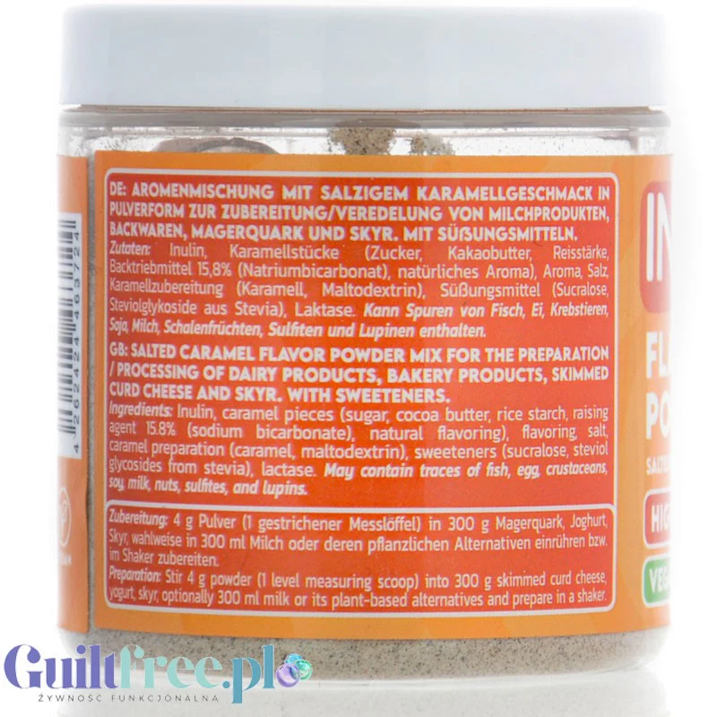 Inlead Flavor Powder Salted Caramel 90g - błonnikowy aromat słodzący w proszku o smaku Solony Karmel - Image 3