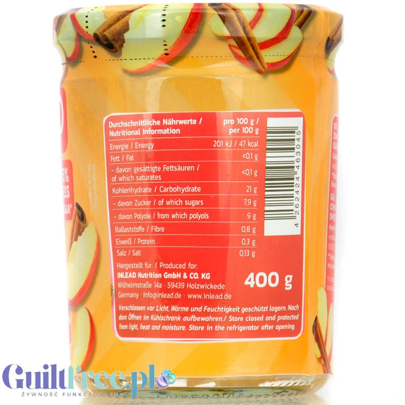 Inlead Fruit Spread Apple Cinnamon - dżem frużelina jabłkowa z cynamonem tylko 47kcal - Image 3