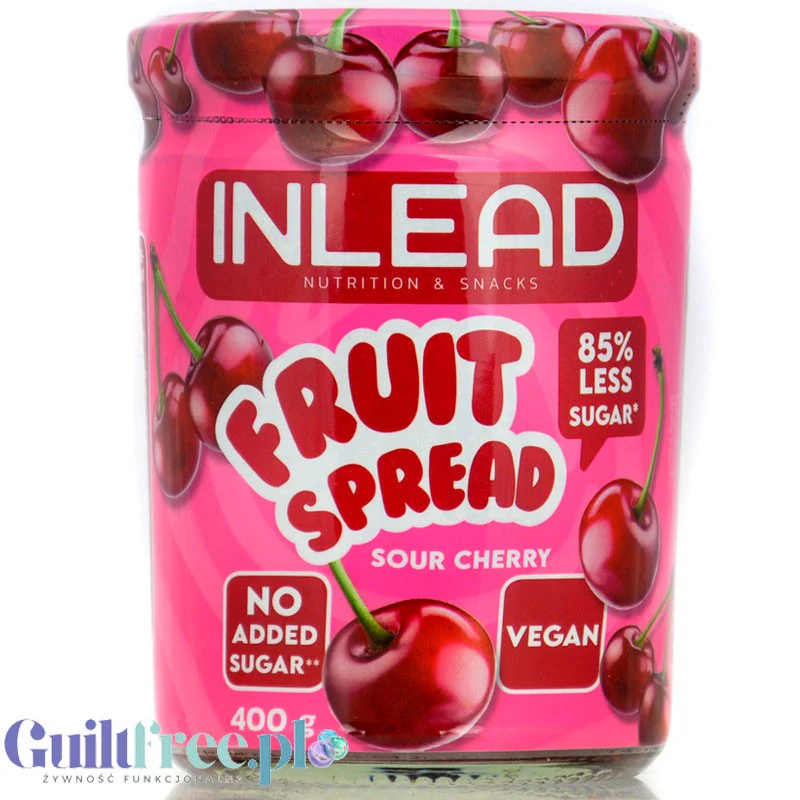 Inlead Fruit Spread Sour Cherry - wiśniowy dżem frużelina bez dodatku cukru tylko 47kcal