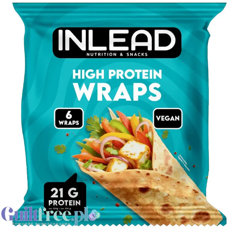 Inlead High Protein Wraps - proteinowe tortille niskowęglowodanowe, 6 wrapów