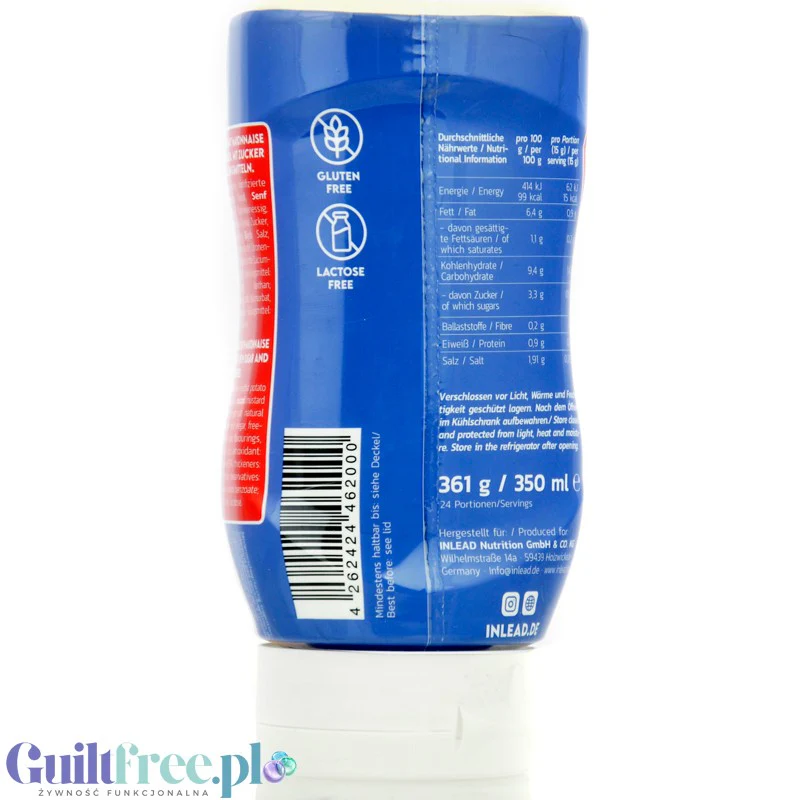 Inlead Premium Sauce Holland Mayo - niskotłuszczowy holenderski majonez do frytek bez dodatku cukru, 90% mniej tłuszczu - Image 3