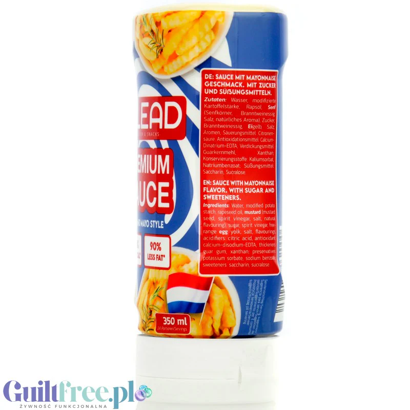 Inlead Premium Sauce Holland Mayo - niskotłuszczowy holenderski majonez do frytek bez dodatku cukru, 90% mniej tłuszczu - Image 4