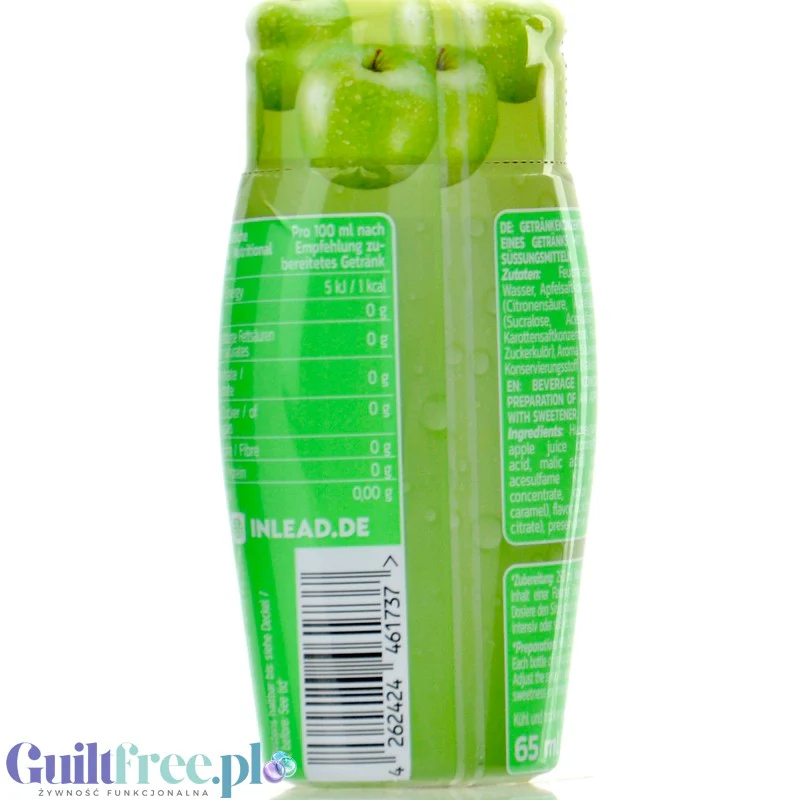 Inlead Squeeze Syrup American Apple - skoncentrowany syrop do wody bez cukru i kalorii na 8L (Zielone Jabłuszko Granny Smith) - Image 2
