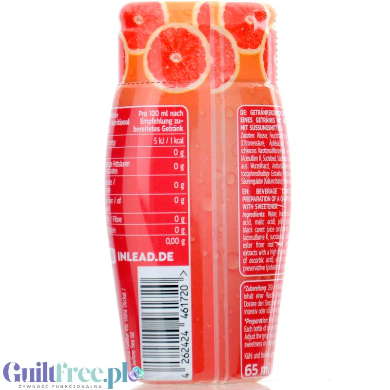 Inlead Squeeze Syrup Caribbean Grapefruit - skoncentrowany syrop do wody bez cukru i kalorii na 8L - Image 2