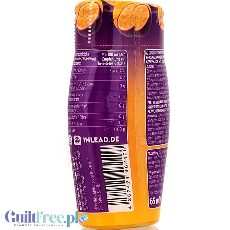 Inlead Squeeze Syrup Mango - Maracuja - skoncentrowany syrop do wody bez cukru i kalorii na 8L - Image 2