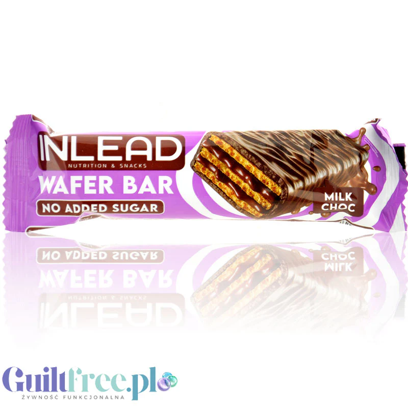 Inlead Wafer Bar Milk Choc - wafelek z kremem w polewie czekoladowej bez dodatku cukru
