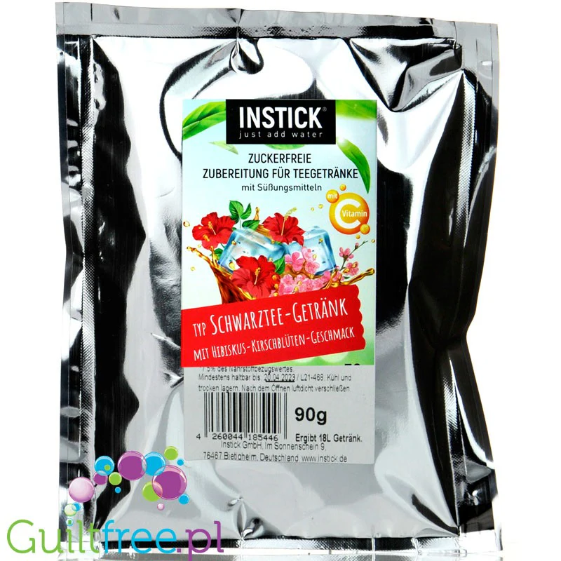 InStick Black Tea, Hibiskus & Cherry Blossom XXL - koncentrat napoju w proszku bez cukru na 18L, - Image 2