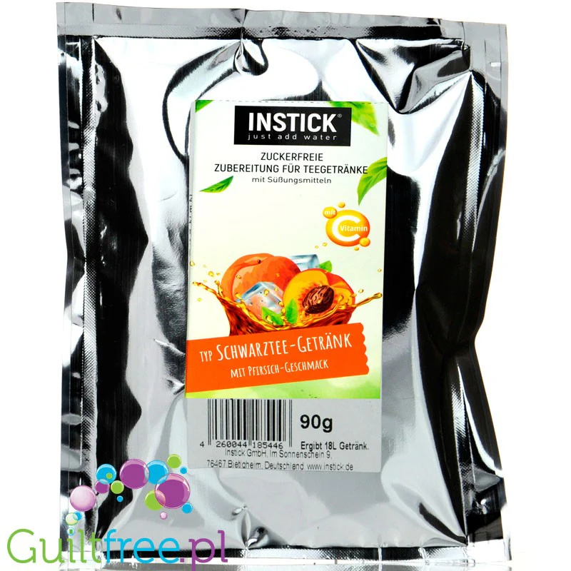 InStick Black Tea Peach XXL - koncentrat napoju w proszku bez cukru na 18L, Brzoskwiniowa Ice Tea - Image 2
