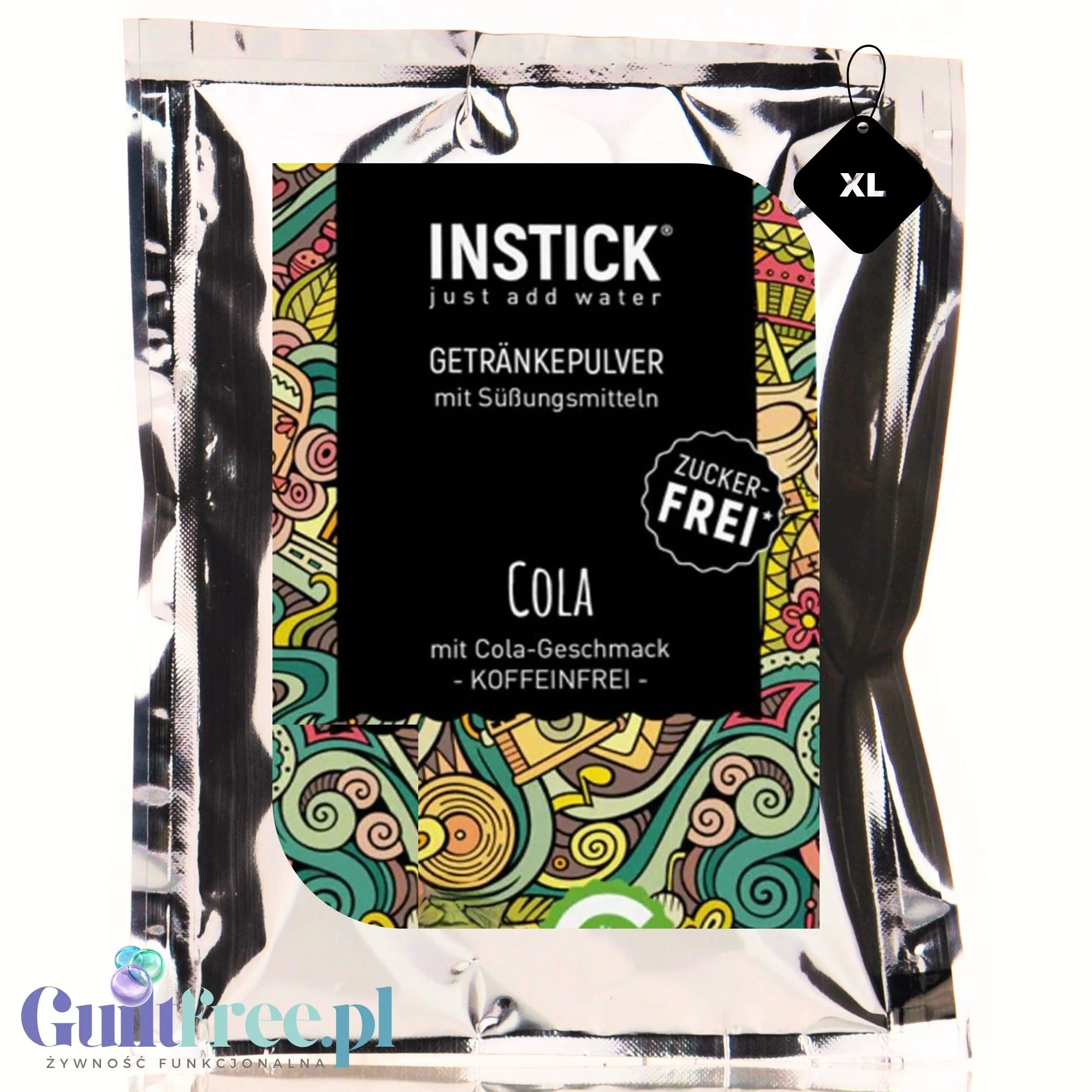InStick Cola XXL - koncentrat napoju w proszku bez cukru i kcal, duże opakowanie aż na 18L