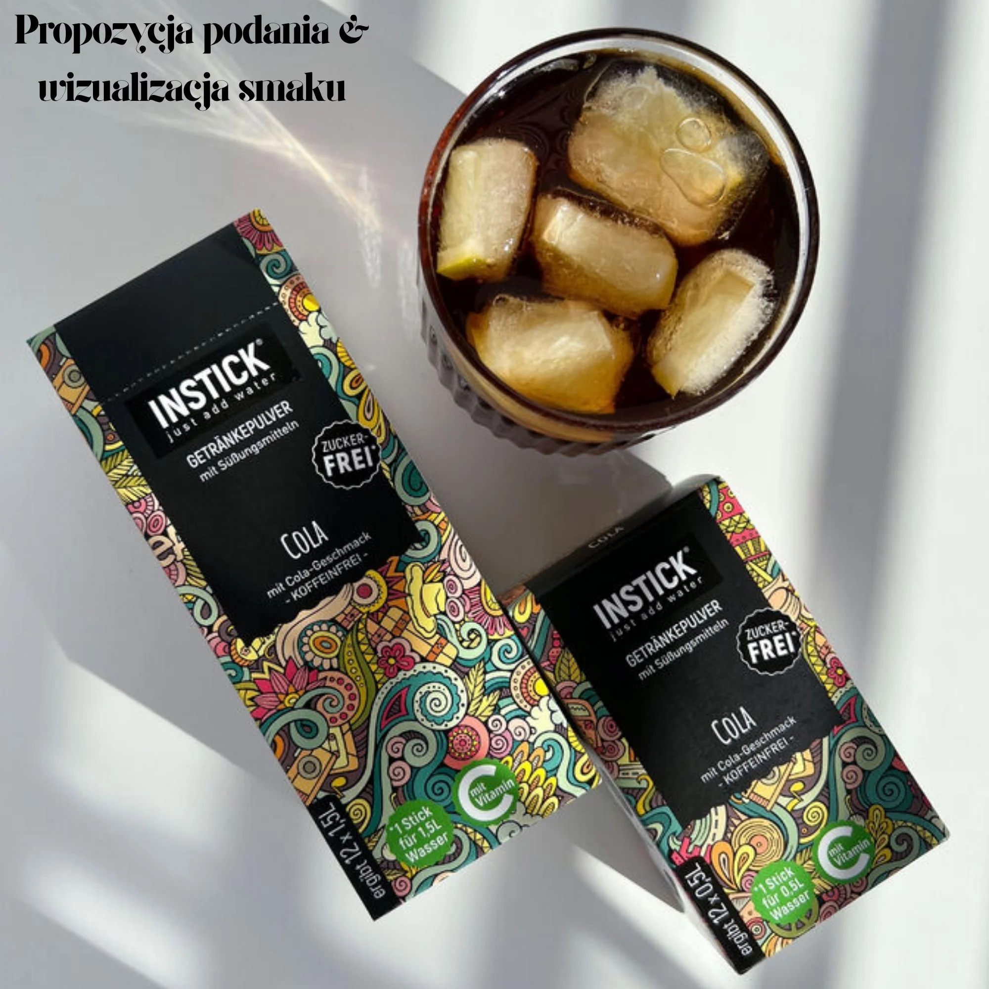 InStick Cola XXL - koncentrat napoju w proszku bez cukru i kcal, duże opakowanie aż na 18L - Image 2