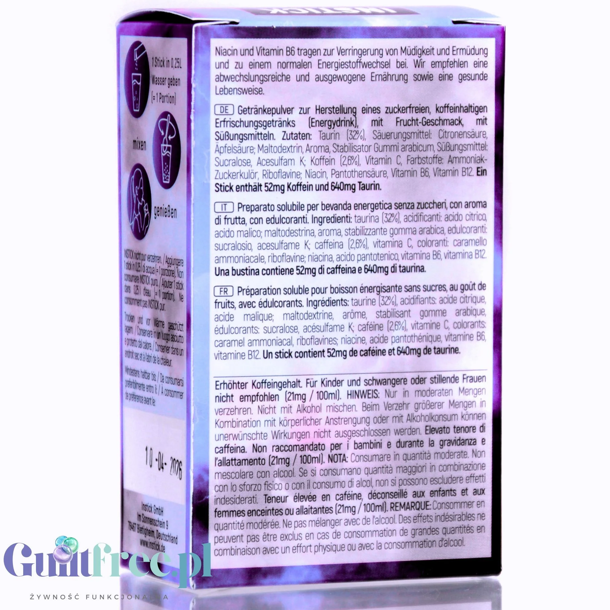 InStick Energy Acai - napój energetyczny instant bez cukru i kalorii - Image 3