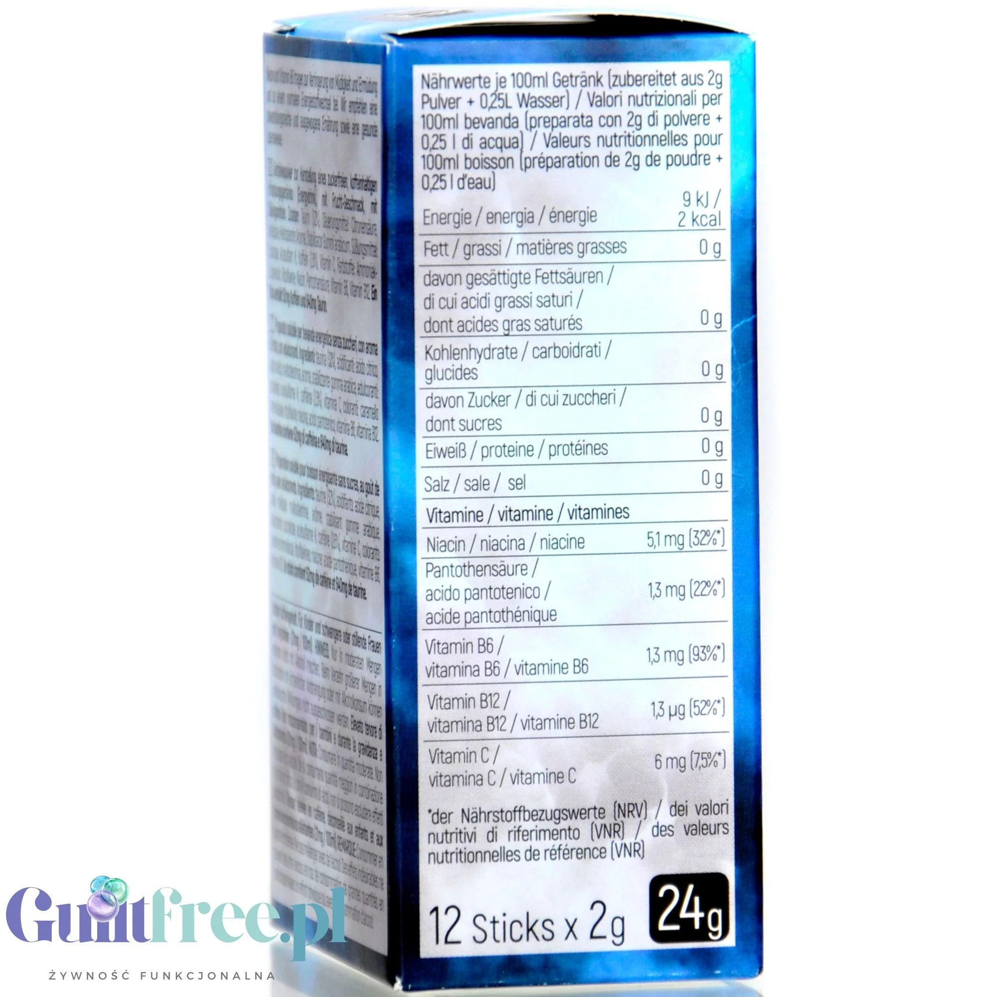 InStick Energy Coco & Blueberry - napój energetyczny instant bez cukru i kalorii, smak Kokos i Jagoda - Image 2