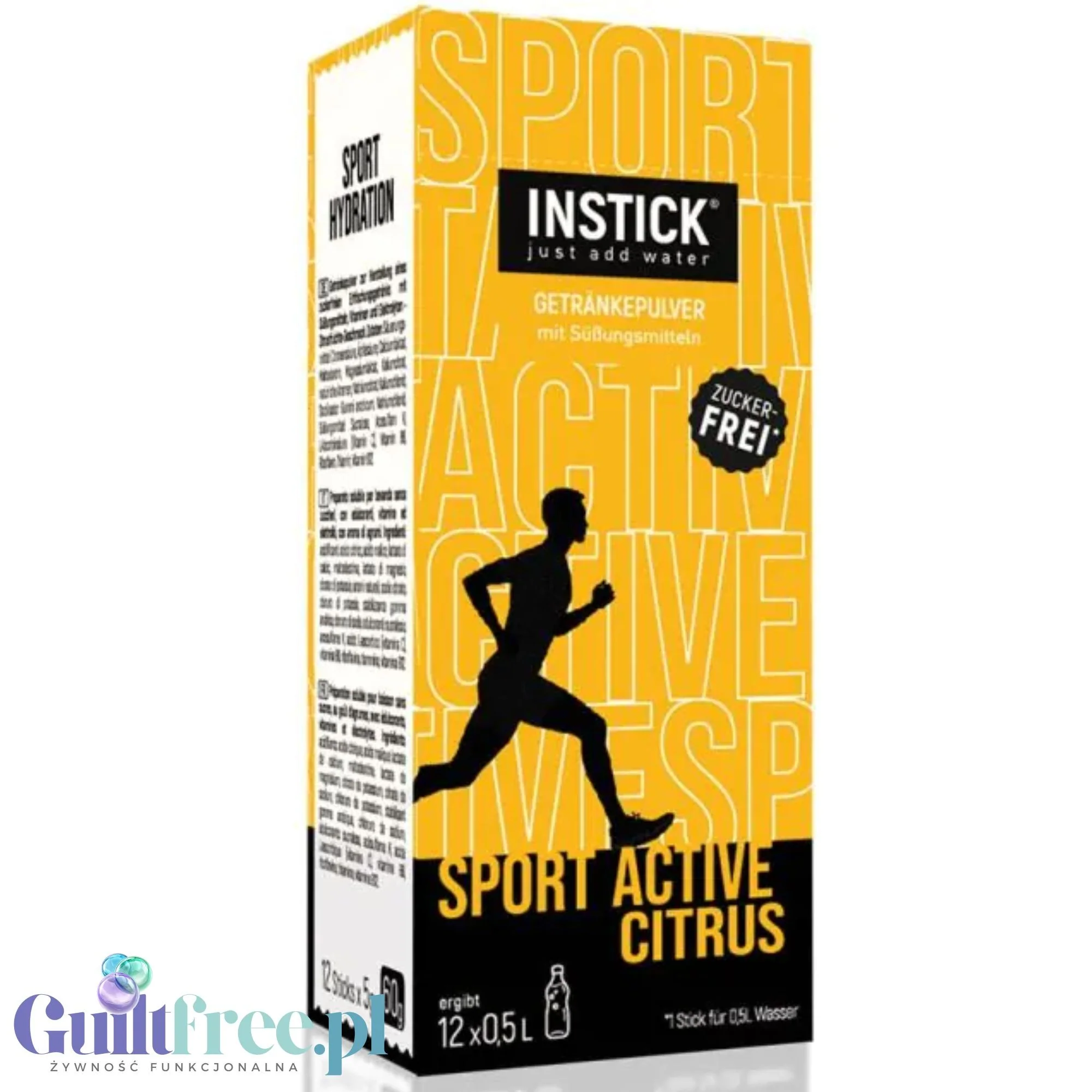 InStick Sport Active Citrus - rozpuszczalna saszetka smakowa do napojów bez cukru z witaminami i minerałami - Image 7