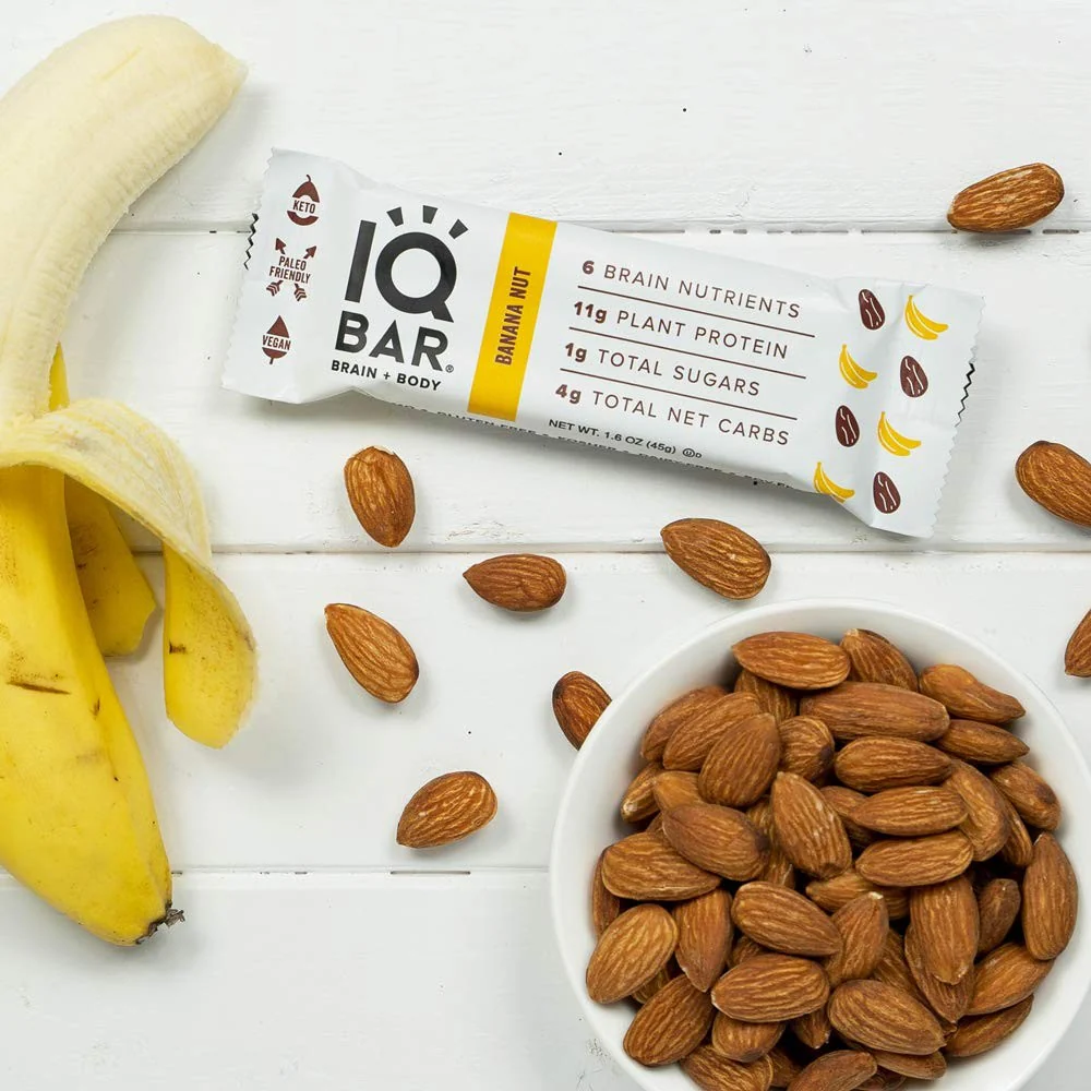 IQ Bar Banana Nut - wegański keto baton białkowy z Lion's Mane (Banan & Migdały) - Image 2