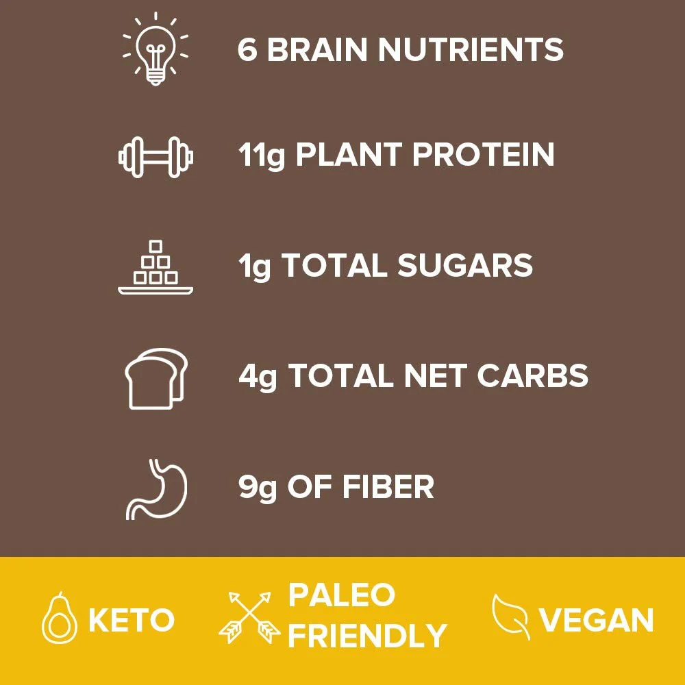 IQ Bar Banana Nut - wegański keto baton białkowy z Lion's Mane (Banan & Migdały) - Image 4