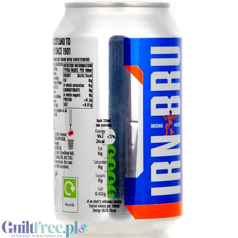 Irn Bru Sugar Free 330ml - bestsellerowy szkocki napój bez cukru i kalorii - Image 6