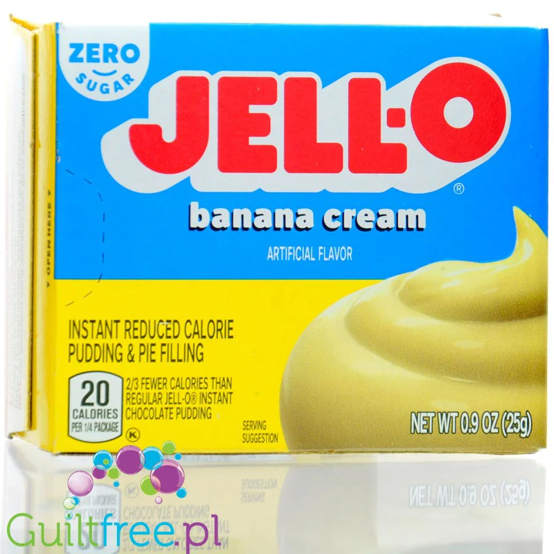 JellO Banana Pudding Zero Sugar - budyń bez cukru bez tłuszczu, instant, smak bananowy - Image 5