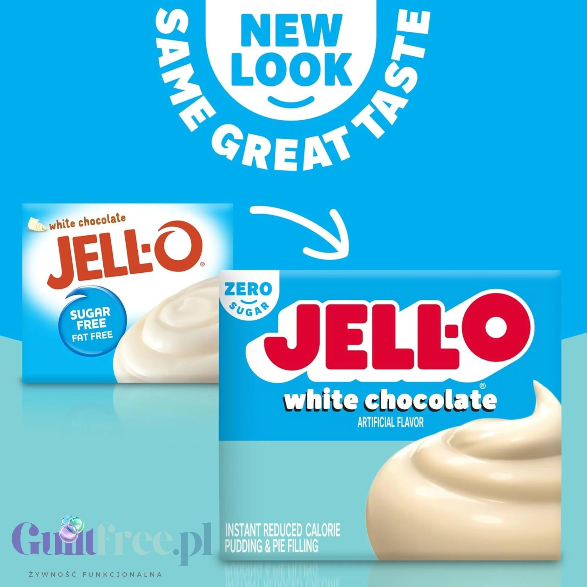 JellO White Chocolate Pudding Zero Sugar - Budyń Zero cukru & tłuszczu instant, smak Biała Czekolada - Image 5