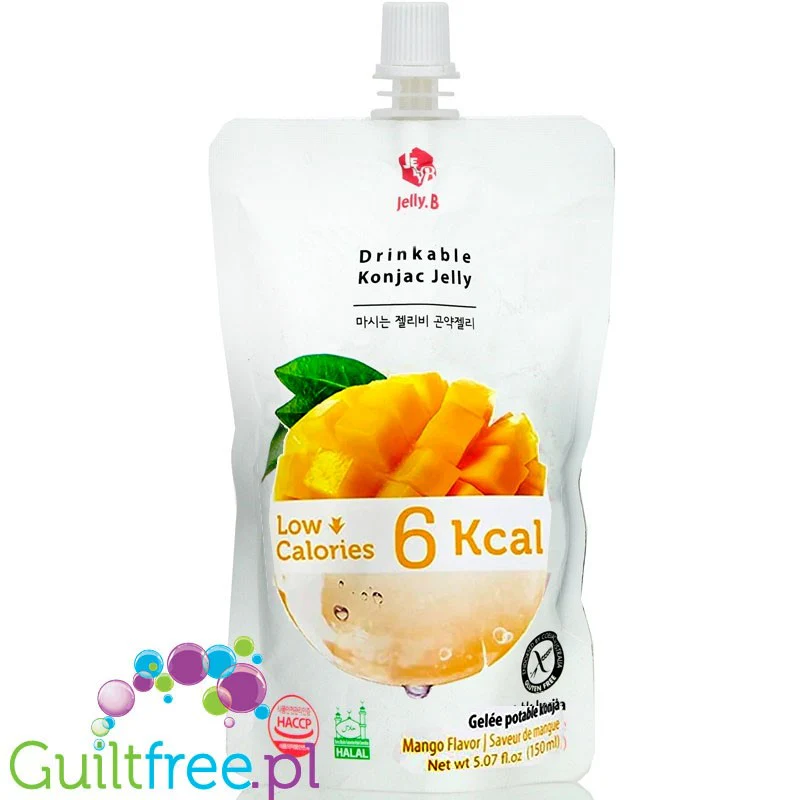Jelly.B Konjac Jelly, Mango 6kcal - dietetyczna galaretka do picia bez cukru