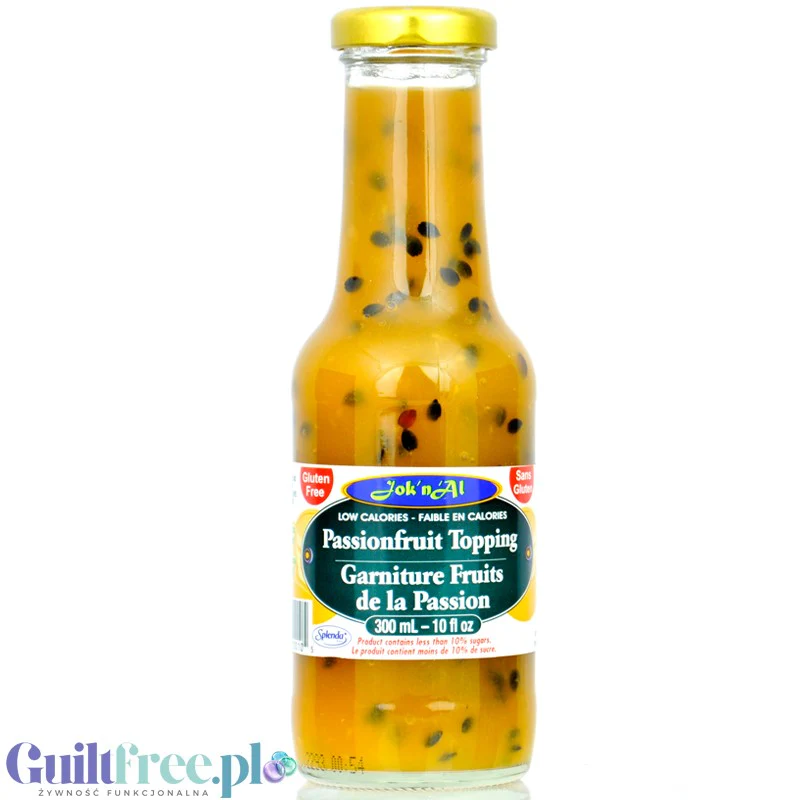 Jok n Al Low Calorie Fruit Topping, Passionfruit - niskokaloryczna polewa z marakują 43kcal, tylko 3% cukru