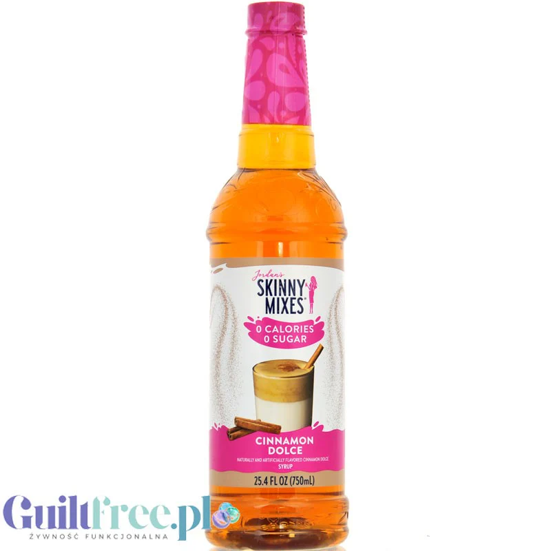 Jordan's Skinny Syrups Cinnamon Dolce - syrop zero kalorii do kawy o smaku cynamonowego latte